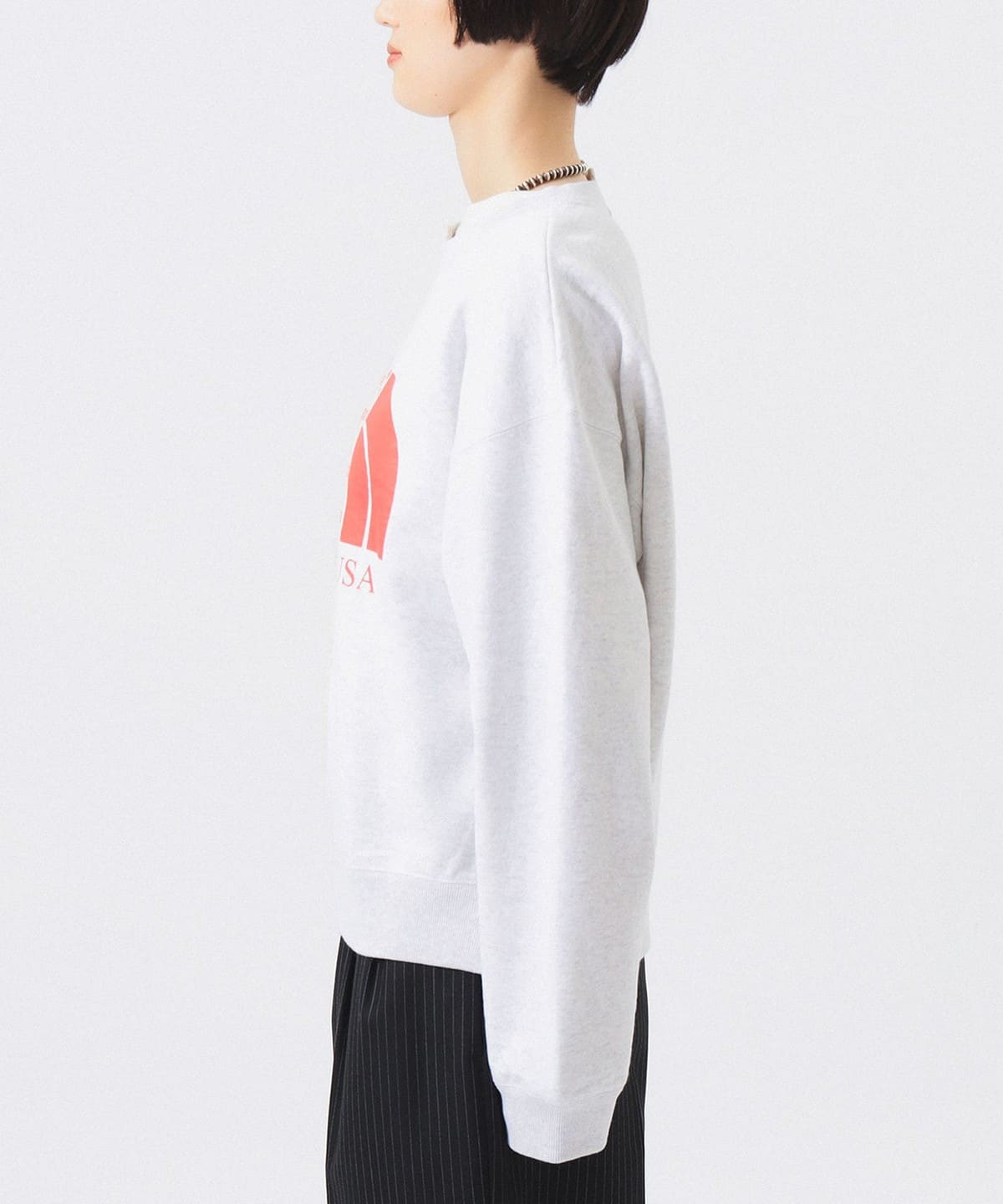 THE NORTH FACE PURPLE LABEL BEAMS BOY アシメ ロゴ スウェット