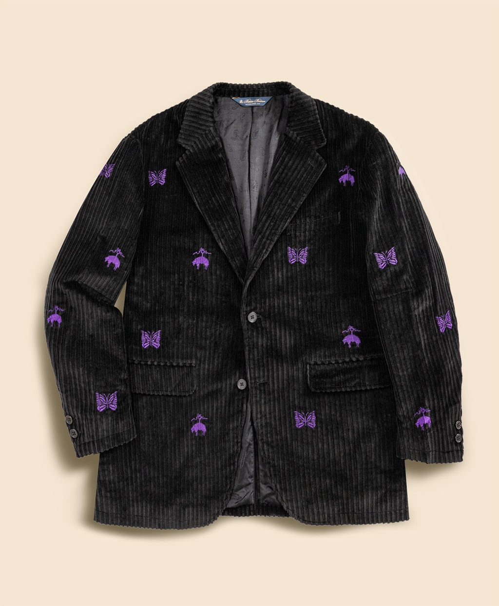 Brooks Brothers x NEEDLES コットンコーデュロイ GFパピヨン リラックスフィット 段返り3釦ジャケット