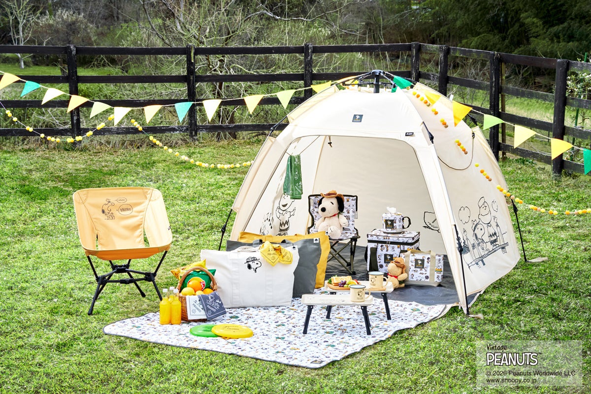 LOGOS CAMP with SNOOPY ワンタッチ日よけテント