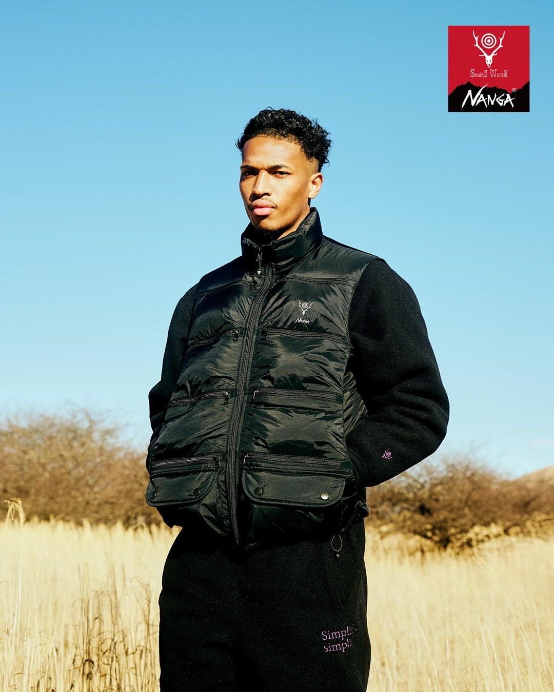 SOUTH2 WEST8 × NANGA フィッシング ダウン ベスト