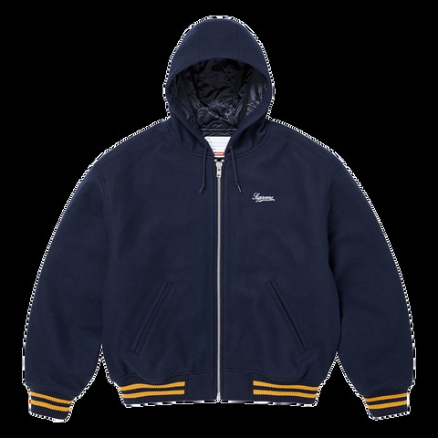 Supreme x Larry Clark Hooded Varsity Jacket