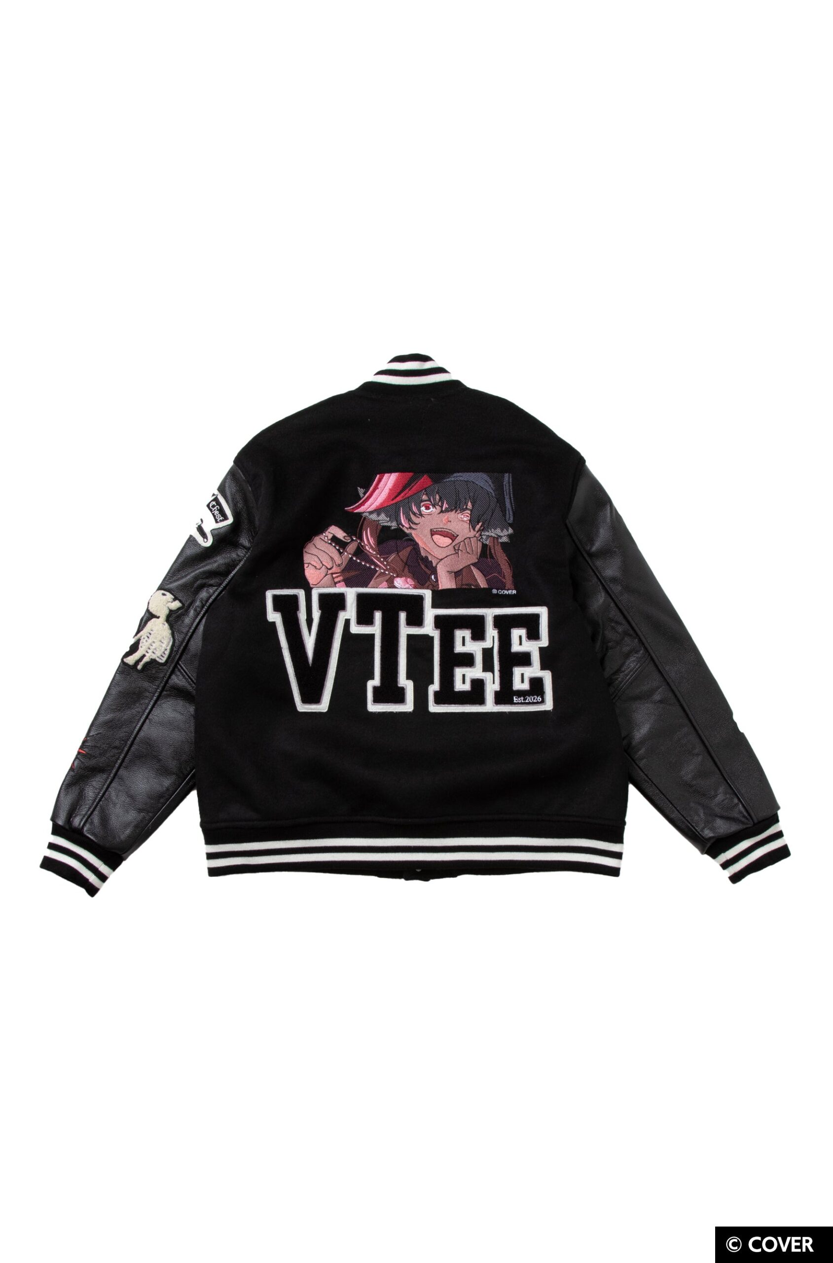 VTee × 宝鐘マリン VARSITY JACKET バック
