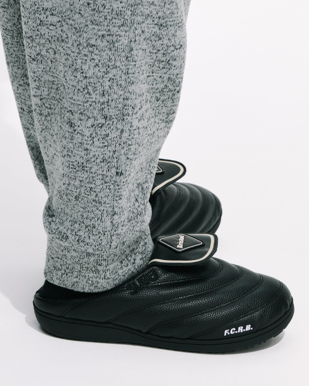 F.C.Real Bristol × SUBU FLAP SANDALS Triple Black