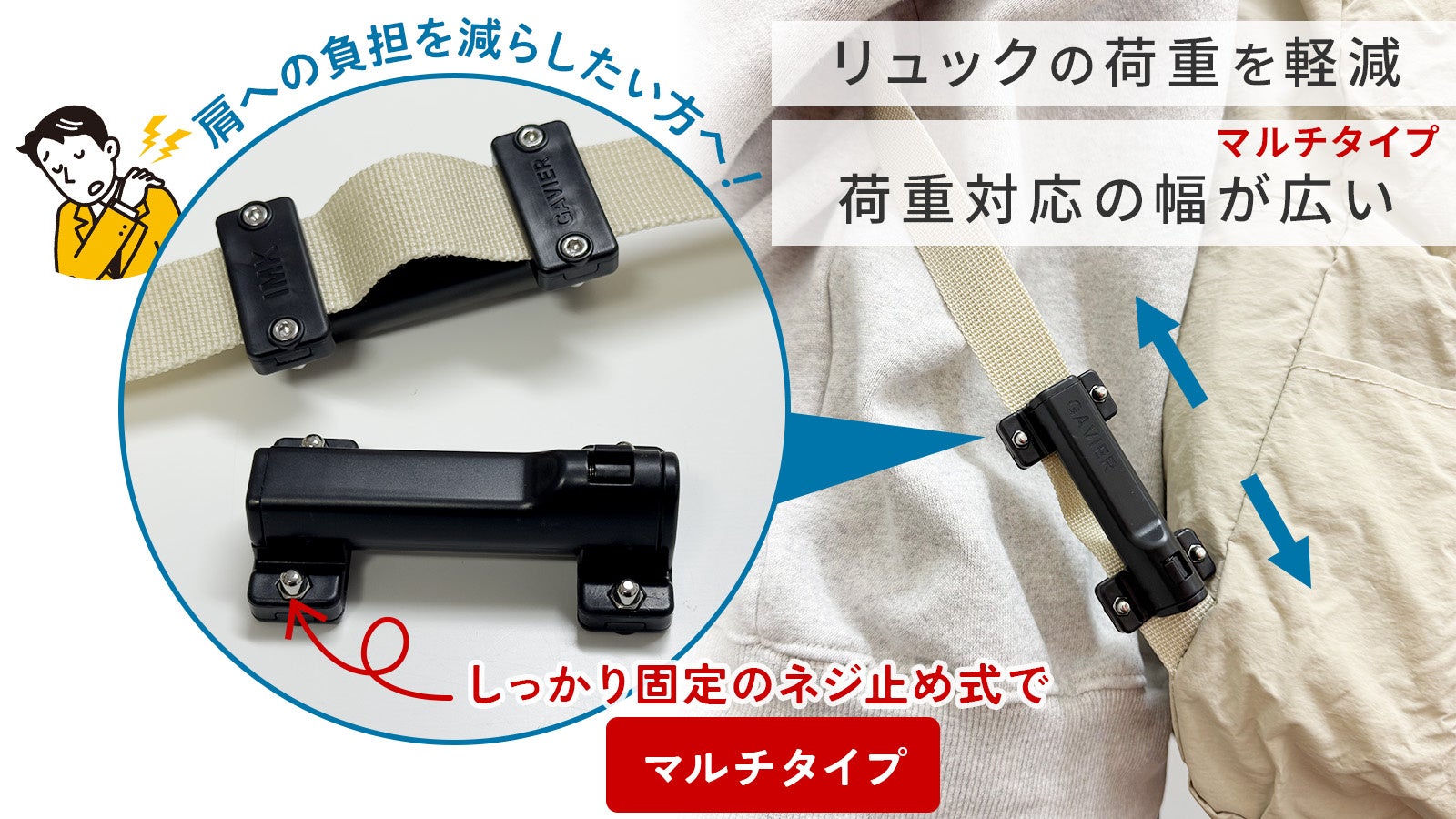 フルークフォレスト リュックのサスペンション マルチタイプ
