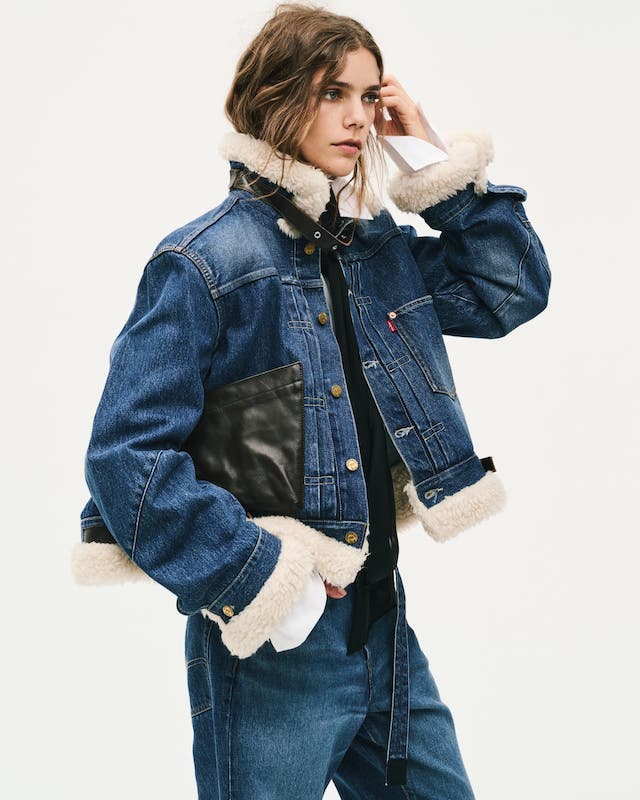 Levi's x sacai Sherpa Jacket 着用イメージ