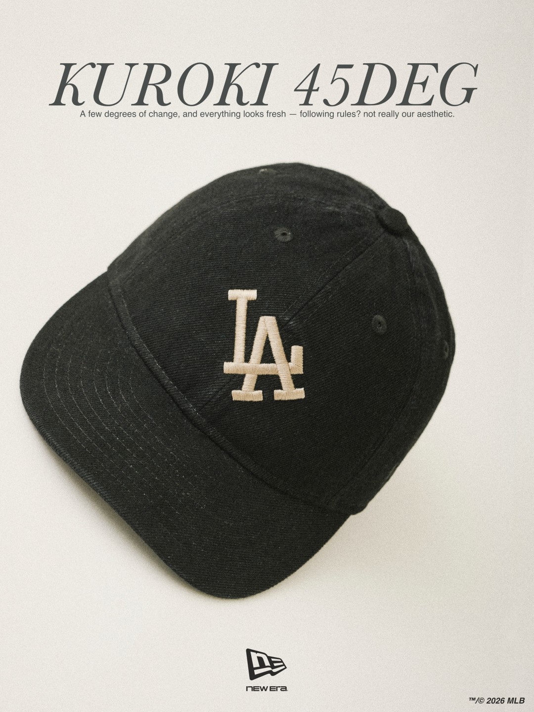 New Era 9THIRTY 45DEG KUROKI JOURNAL STANDARD
