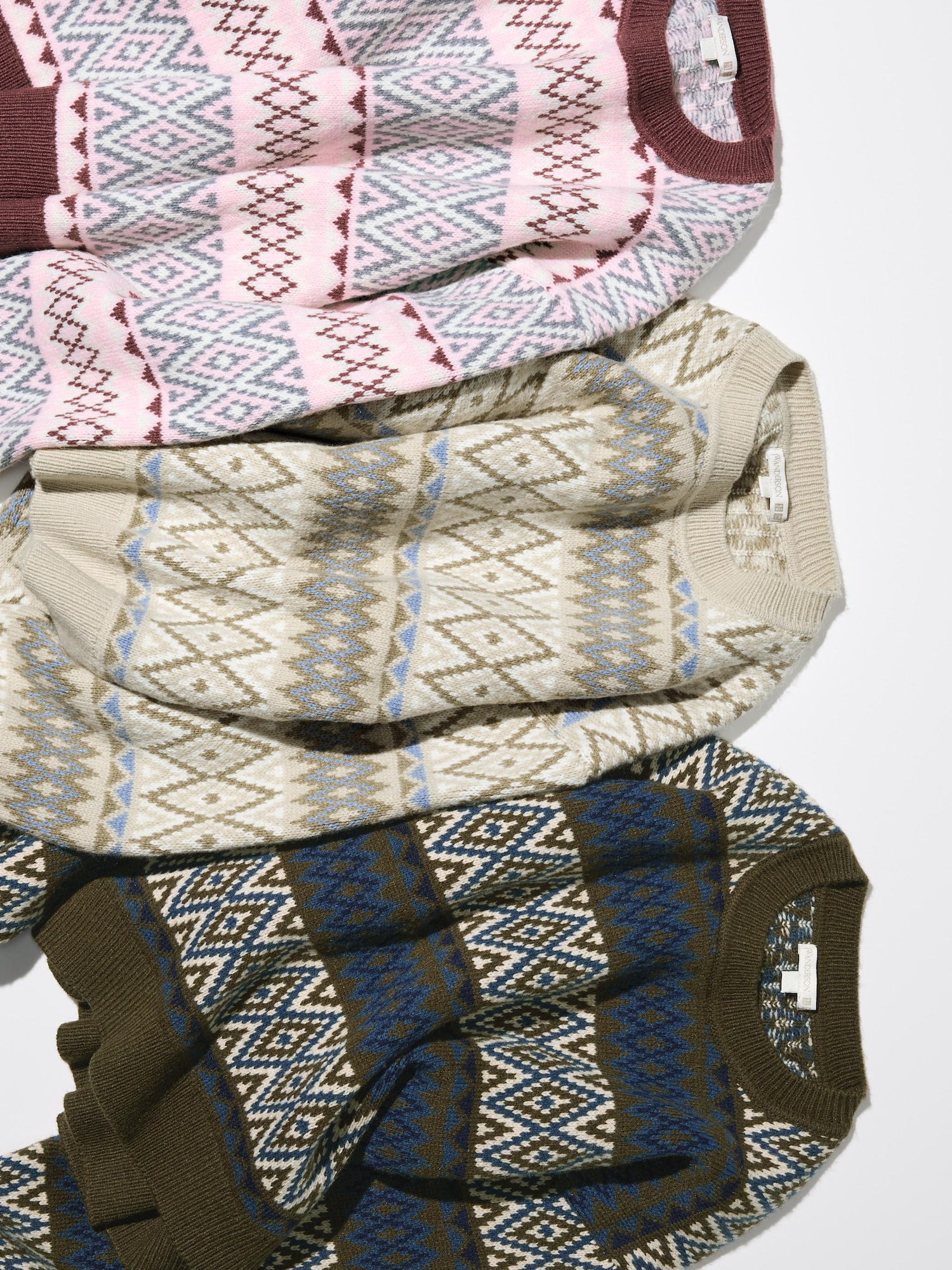 UNIQLO and JW ANDERSON ラムフェアアイルクルーネックセーター